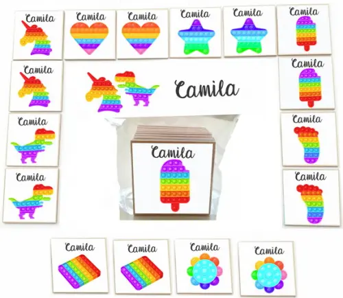 Jogo da Memoria mdf 16 Pças-pop Fidget