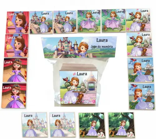 Jogo da Memoria mdf 16 Pças-sofia