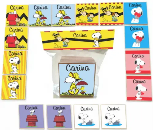 Jogo da Memoria mdf 16 Pças-snoopy