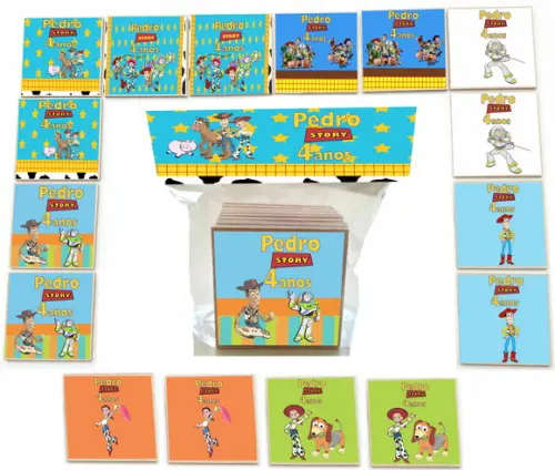 Jogo da Memoria mdf 16 Pças-toy Story