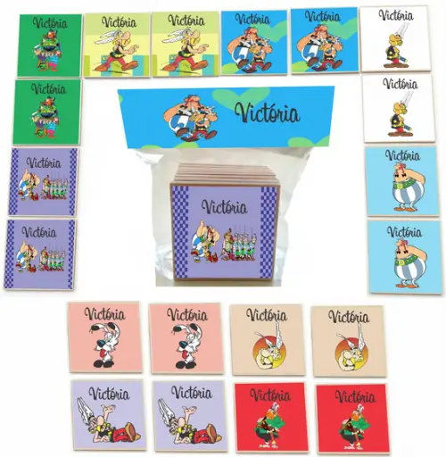 Jogo da Memoria mdf 20 Pças-asterix