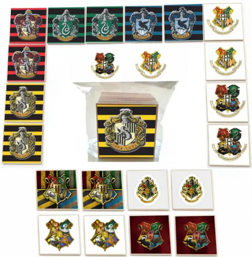 Jogo da Memoria mdf 20 Pças-brasões Hogwarts