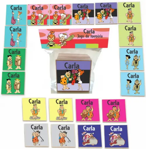 Jogo da Memoria mdf 20 Pças-fred Flintstone
