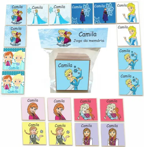Jogo da Memoria mdf 20 Pças-frozen