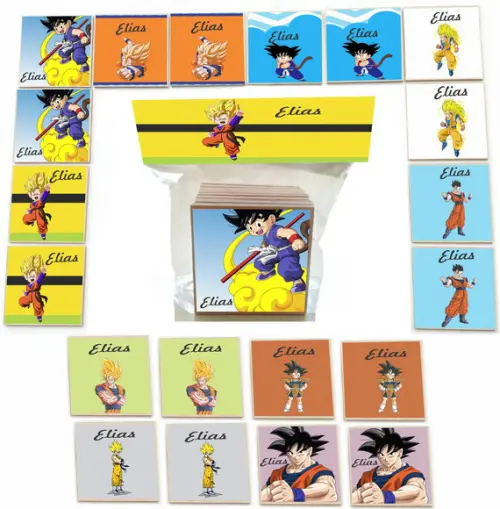 Jogo da Memoria mdf 20 Pças-goku
