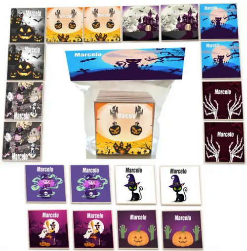 Jogo da Memoria mdf 20 Pças-halloween#1
