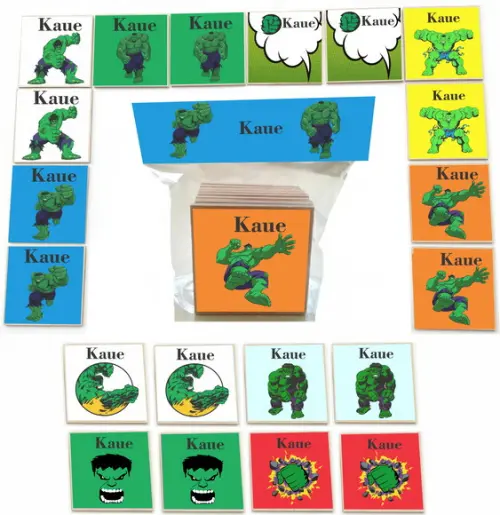 Jogo da Memoria mdf 20 Pças-hulk
