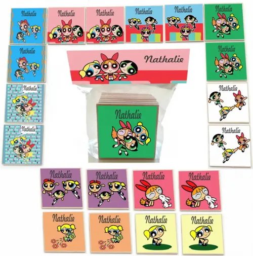 Jogo da Memoria mdf 20 Pças-menina Super Poderosas