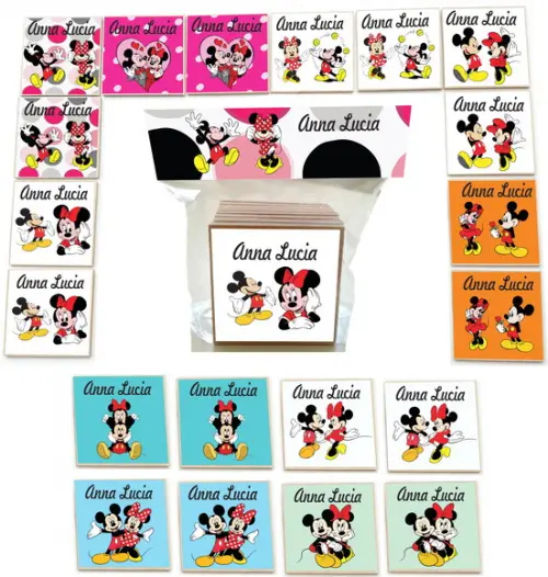 Jogo da Memoria mdf 20 Pças-mickey e Minnie