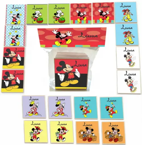 Jogo da Memoria mdf 20 Pças-mickey