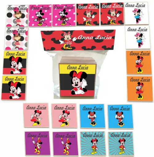 Jogo da Memoria mdf 20 Pças-minnie