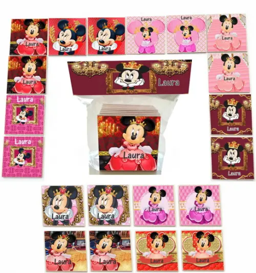 Jogo da Memoria mdf 20 Pças-minnie Realeza