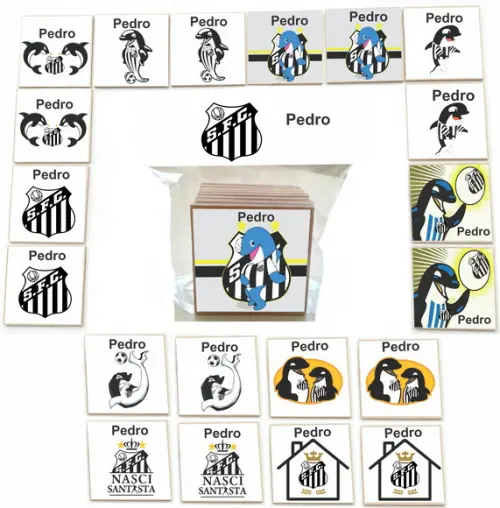 Jogo da Memoria mdf 20 Pças-peixe