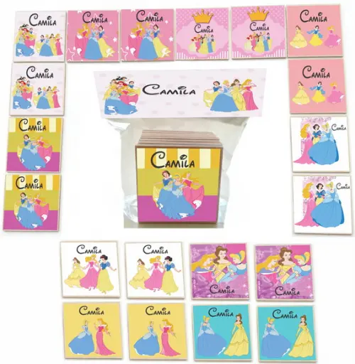 Jogo da Memoria mdf 20 Pças-princesas