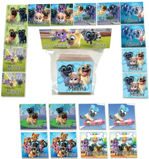 Jogo da Memoria mdf 20 Pças-puppy Dogs Pals