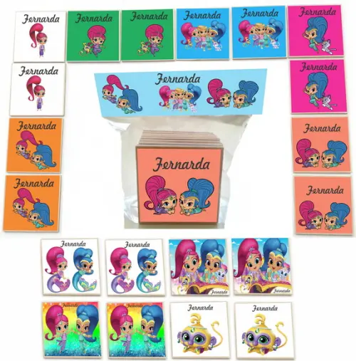 Jogo da Memoria mdf 20 Pças-shimmer Shine