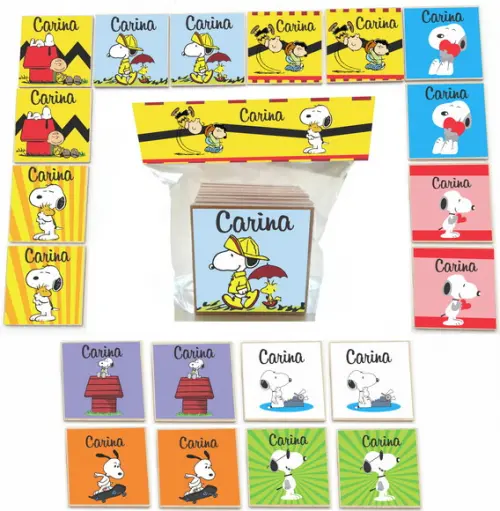 Jogo da Memoria mdf 20 Pças-snoopy