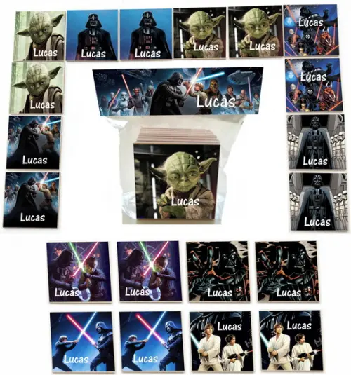 Jogo da Memoria mdf 20 Pças-starwars