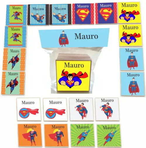 Jogo da Memoria mdf 20 Pças-super Homem