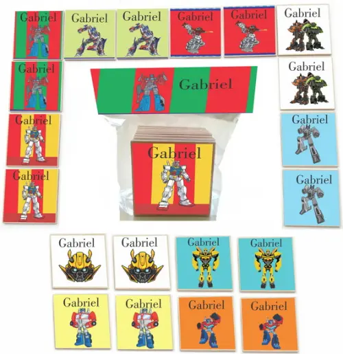 Jogo da Memoria mdf 20 Pças-transformers
