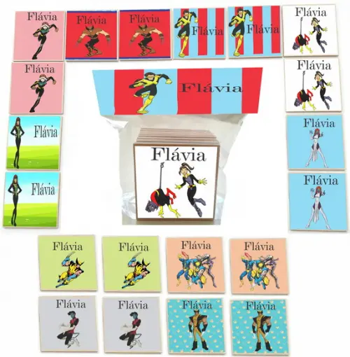 Jogo da Memoria mdf 20 Pças-x Mens