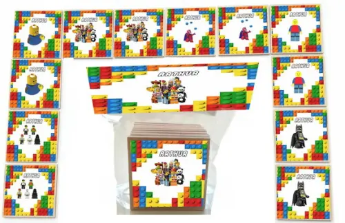 Jogo da Memoria Mdf-12 Pças-lego