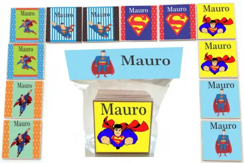 Jogo da Memoria Mdf-12 Pças-super Homem