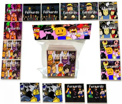 Jogo da Memoria- mdf 16 Pças-forsaken Roblox