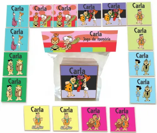 Jogo da Memoria- mdf 16 Pças-fred Flintstone