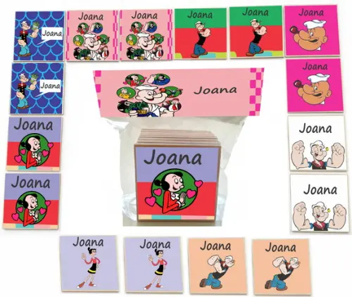 Jogo da Memoria- mdf 16 Pças-popai
