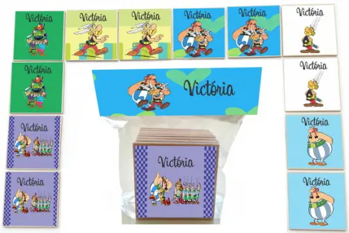 Jogo da Memoria-12 Pças- Mdf-asterix