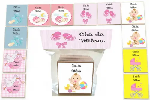 Jogo da Memoria-12 Pças- Mdf-chá de Bebê