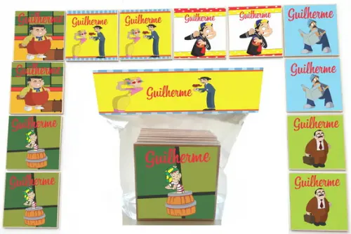 Jogo da Memoria-12 Pças- Mdf-chaves