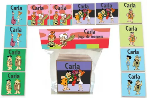 Jogo da Memoria-12 Pças- Mdf-fred Flintstone