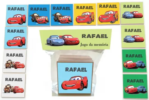 Jogo da Memoria-12 Pças- Mdf-relampago
