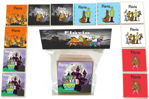 Jogo da Memoria-12 Pças- Mdf-scooby Doo