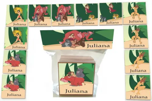 Jogo da Memoria-12 Pças- Mdf-tarzan