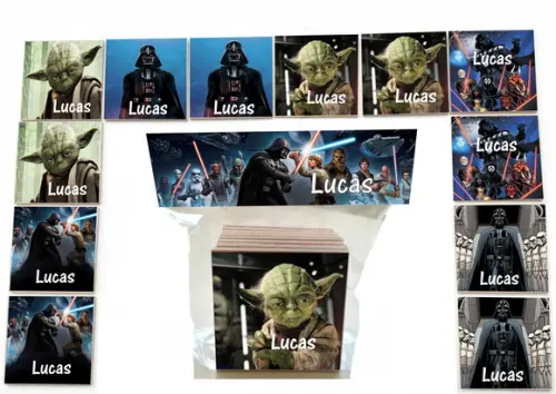 Jogo da Memoria-12 Pças- Mdf-starwars
