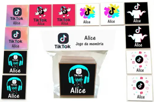 Jogo da Memoria-12 Pças- Mdf-tik Tok