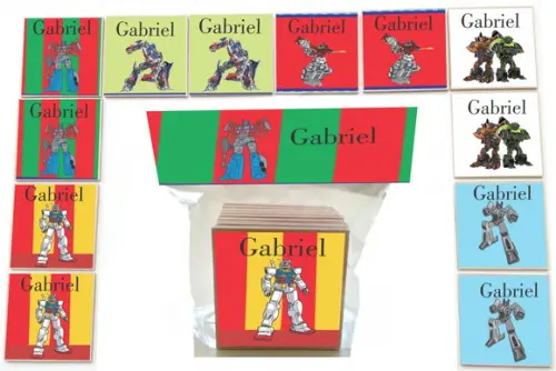 Jogo da Memoria-12 Pças- Mdf-transformers