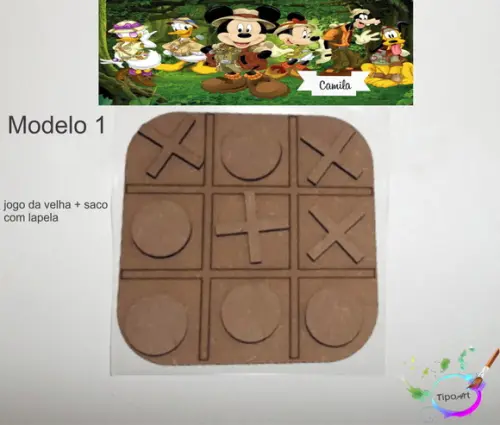 Jogo da Velha-cortado a Laser,sem Pintura-saco e Lapela