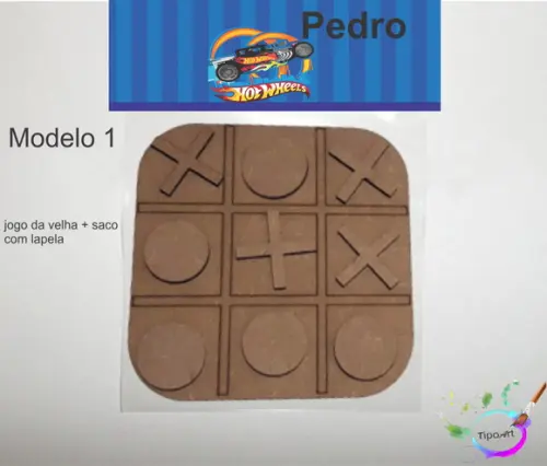 Jogo da Velha-cortado a Laser,sem Pintura-saco e Lapela