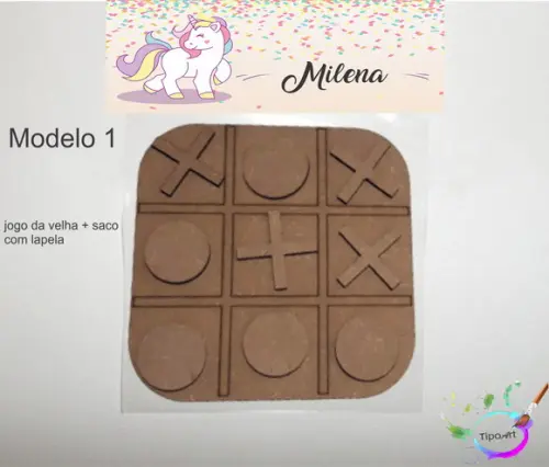 Jogo da Velha-cortado a Laser,sem Pintura-saco e Lapela