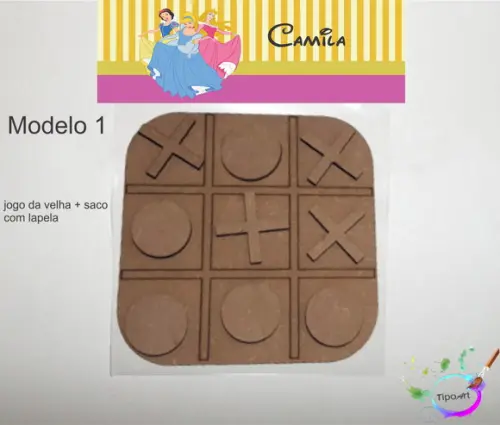 Jogo da Velha-cortado a Laser,sem Pintura-saco e Lapela