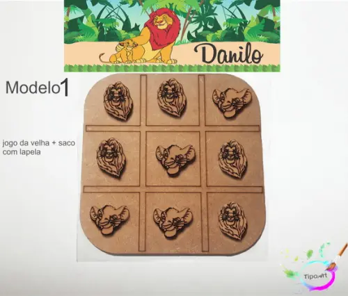 Jogo da Velha-cortado a Laser,sem Pintura-saco e Lapela