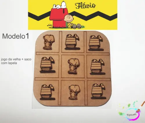 Jogo da Velha-cortado a Laser,sem Pintura-saco e Lapela