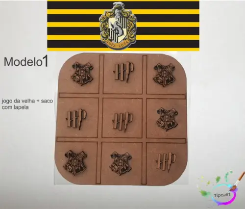 Jogo da Velha-cortado a Laser,sem Pintura-saco e Lapela