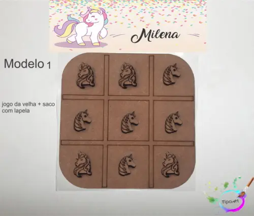 Jogo da Velha-cortado a Laser,sem Pintura-saco e Lapela