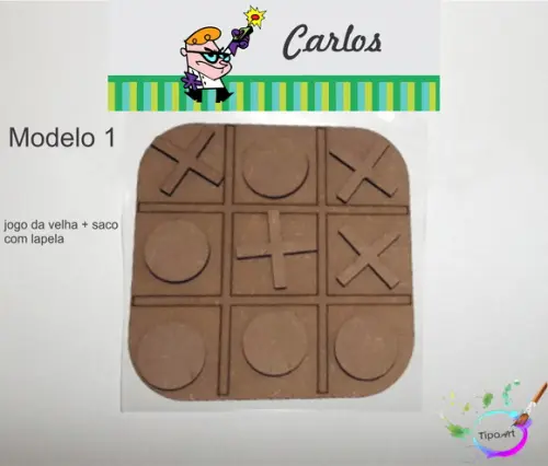 Jogo da Velha-cortado a Laser,sem Pintura-saco e Lapela
