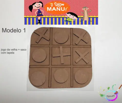 Jogo da Velha-cortado a Laser,sem Pintura-saco e Lapela
